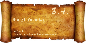 Bergl Aranka névjegykártya