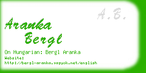 aranka bergl business card